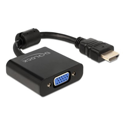 DELOCK Adaptador HDMI A Macho a VGA Negro